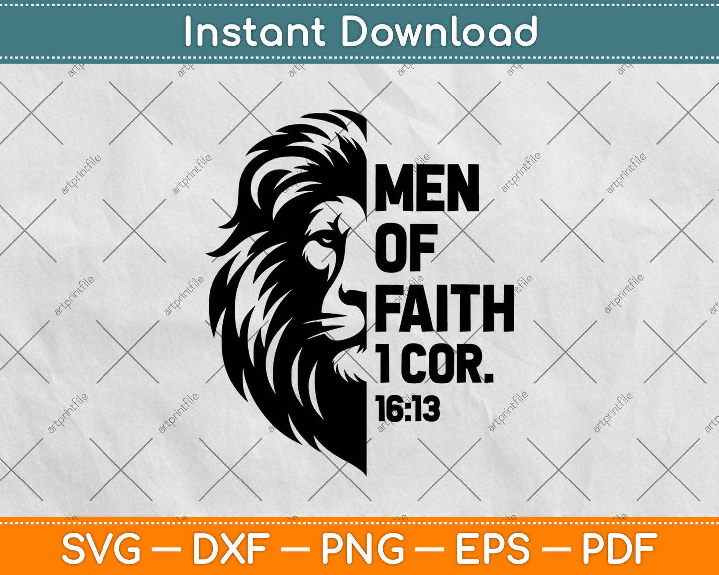 Man Of Faith Lion Christian Jesus Lion Faith Svg Digital Cutting File