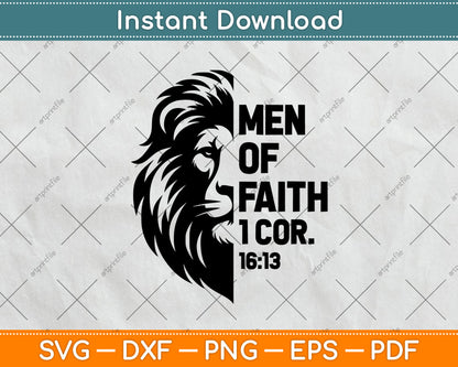 Man Of Faith Lion Christian Jesus Lion Faith Svg Digital Cutting File