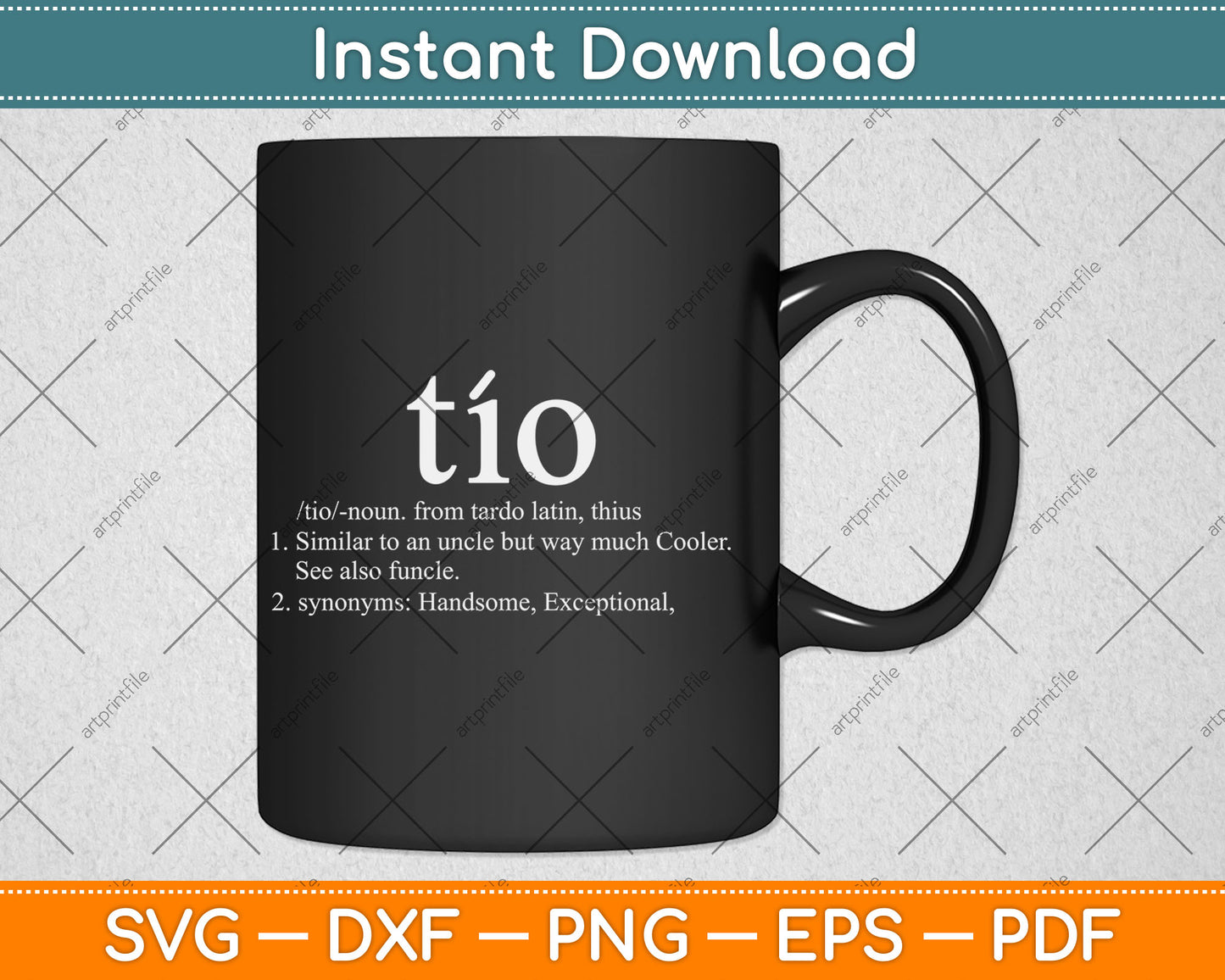 Mens Uncle Tio Definition Uncle Gift for men Funny Spanish Svg Digital Cutting File