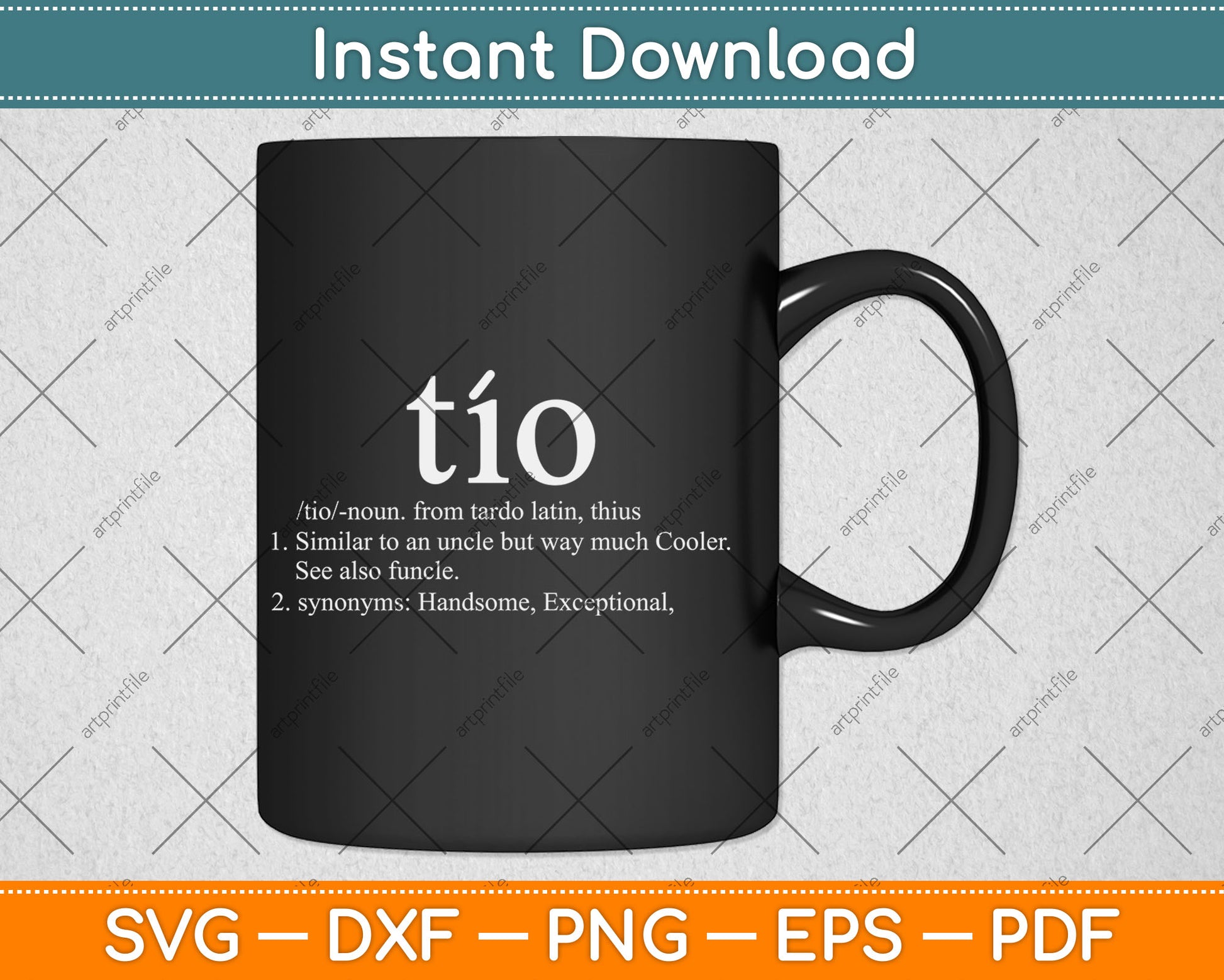 Mens Uncle Tio Definition Uncle Gift for men Funny Spanish Svg Digital Cutting File