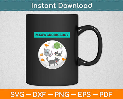 Meowcrobiology Funny Cat Lovers Svg Digital Cutting File