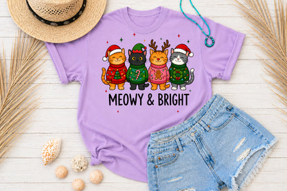 Meowy & Bright Christmas Cats PNG Sublimation Design