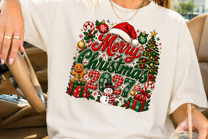 Merry Christmas 2027 PNG New Year Sublimation Design