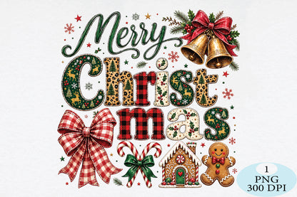 Merry Christmas Bow Christmas PNG