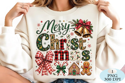 Merry Christmas Bow Christmas PNG