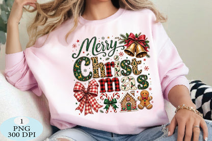 Merry Christmas Bow Christmas PNG