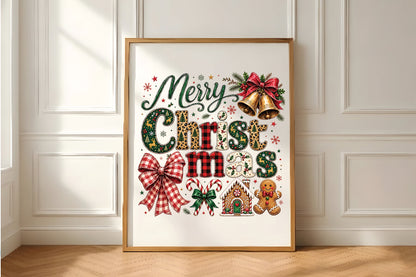 Merry Christmas Bow Christmas PNG
