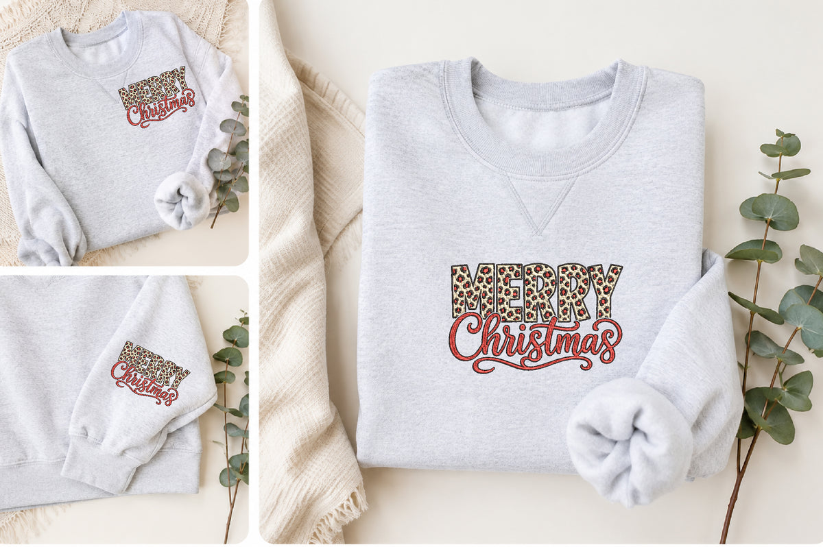 Merry Christmas Embroidery Design