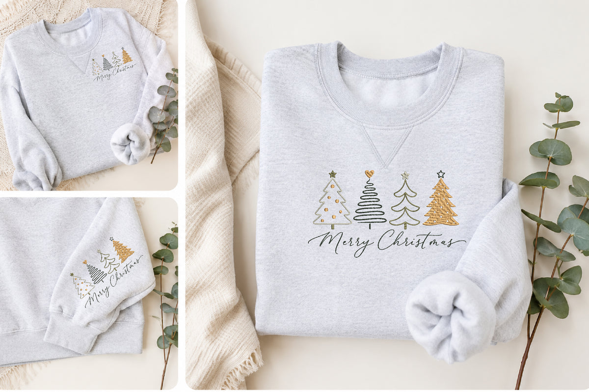 Merry Christmas Embroidery Design