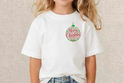 Merry Christmas Embroidery Design – Festive Christmas Machine Embroidery Pattern, Holiday Embroidery Design