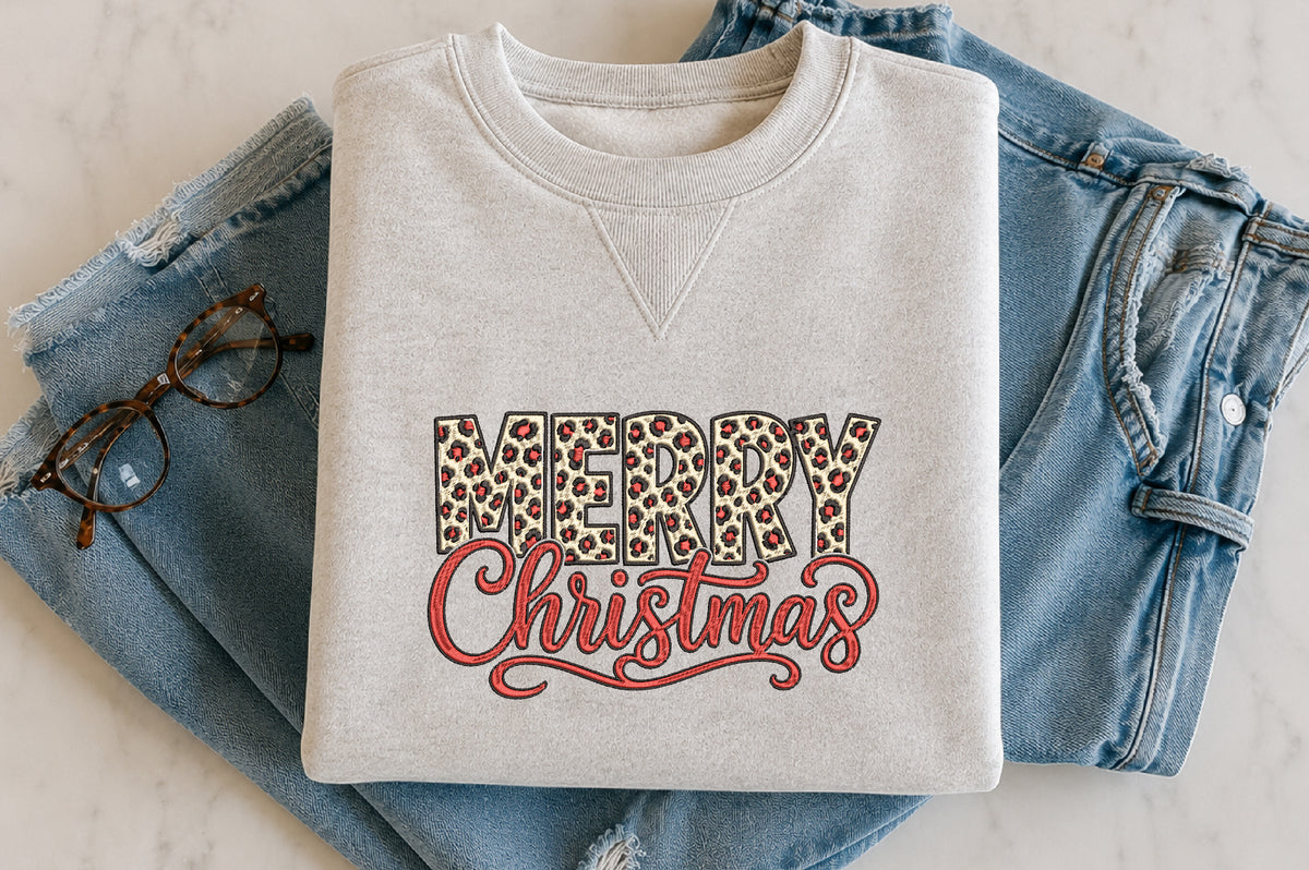 Merry Christmas Embroidery Design