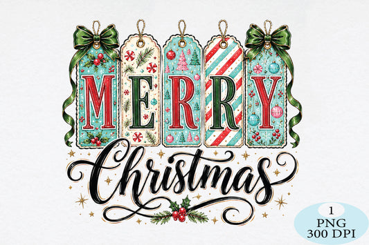 Merry Christmas Gift Tag PNG
