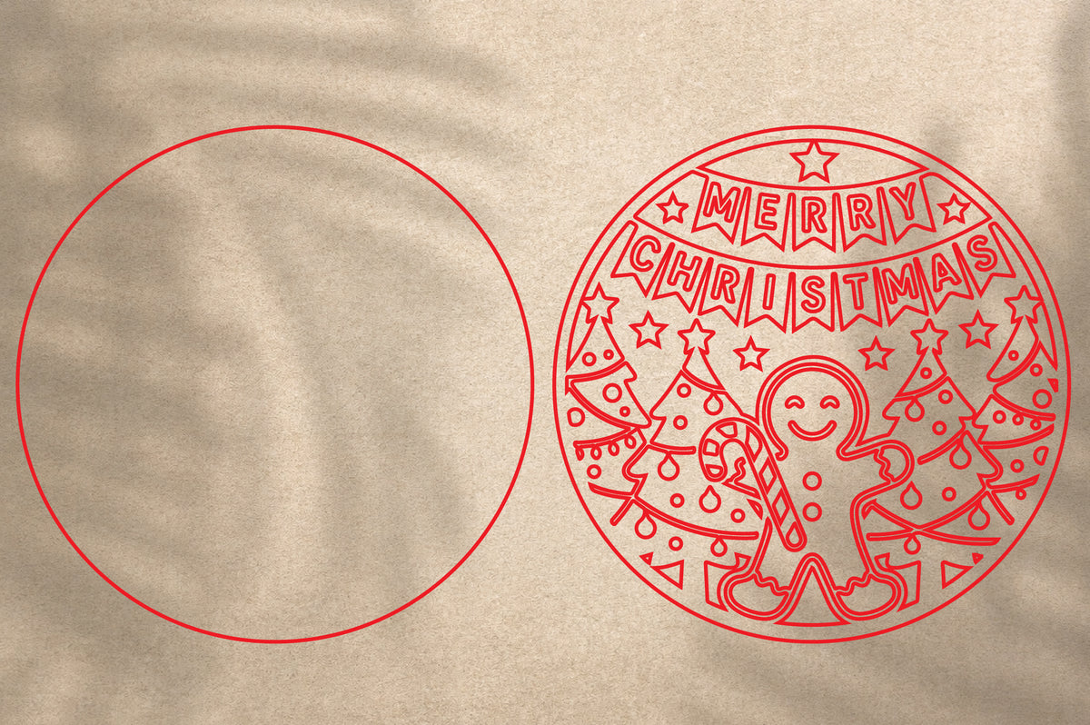 Merry Christmas Gingerbread Man SVG | Christmas Tree Laser Cut Design