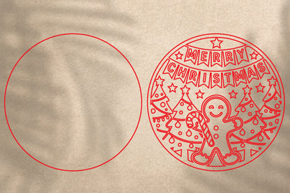 Merry Christmas Gingerbread Man SVG | Christmas Tree Laser Cut Design