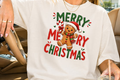 Merry Christmas Gingerbread PNG Sublimation Design