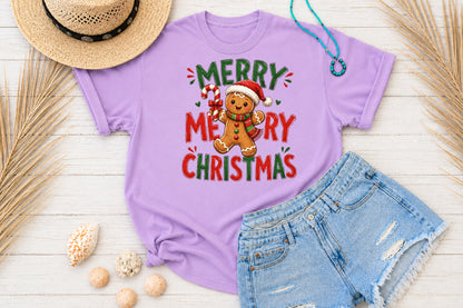 Merry Christmas Gingerbread PNG Sublimation Design