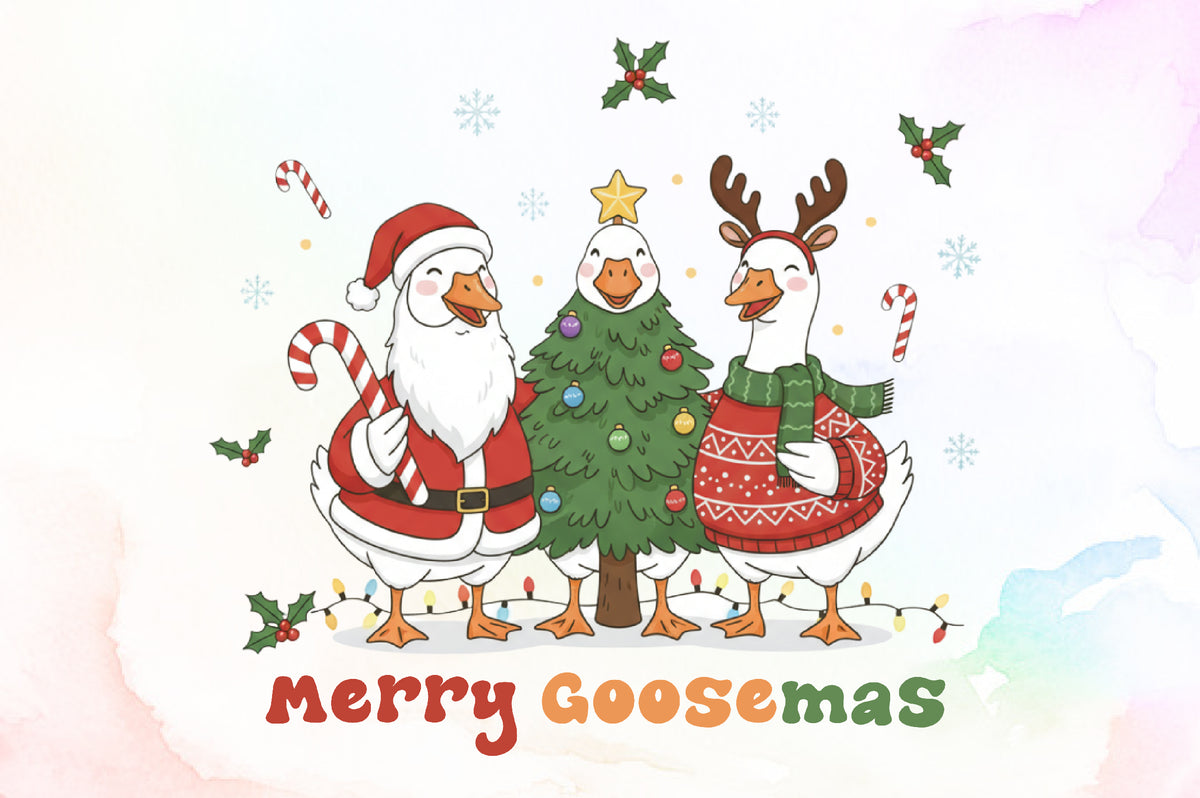 Merry Goosemas Christmas Goose PNG