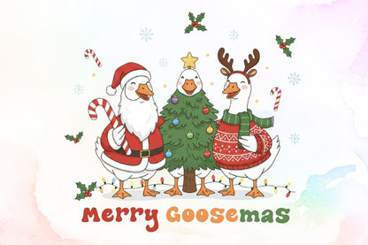 Merry Goosemas Christmas Goose PNG