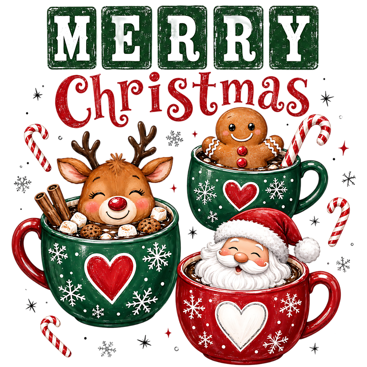 Merry Christmas Hot Cocoa Crew PNG
