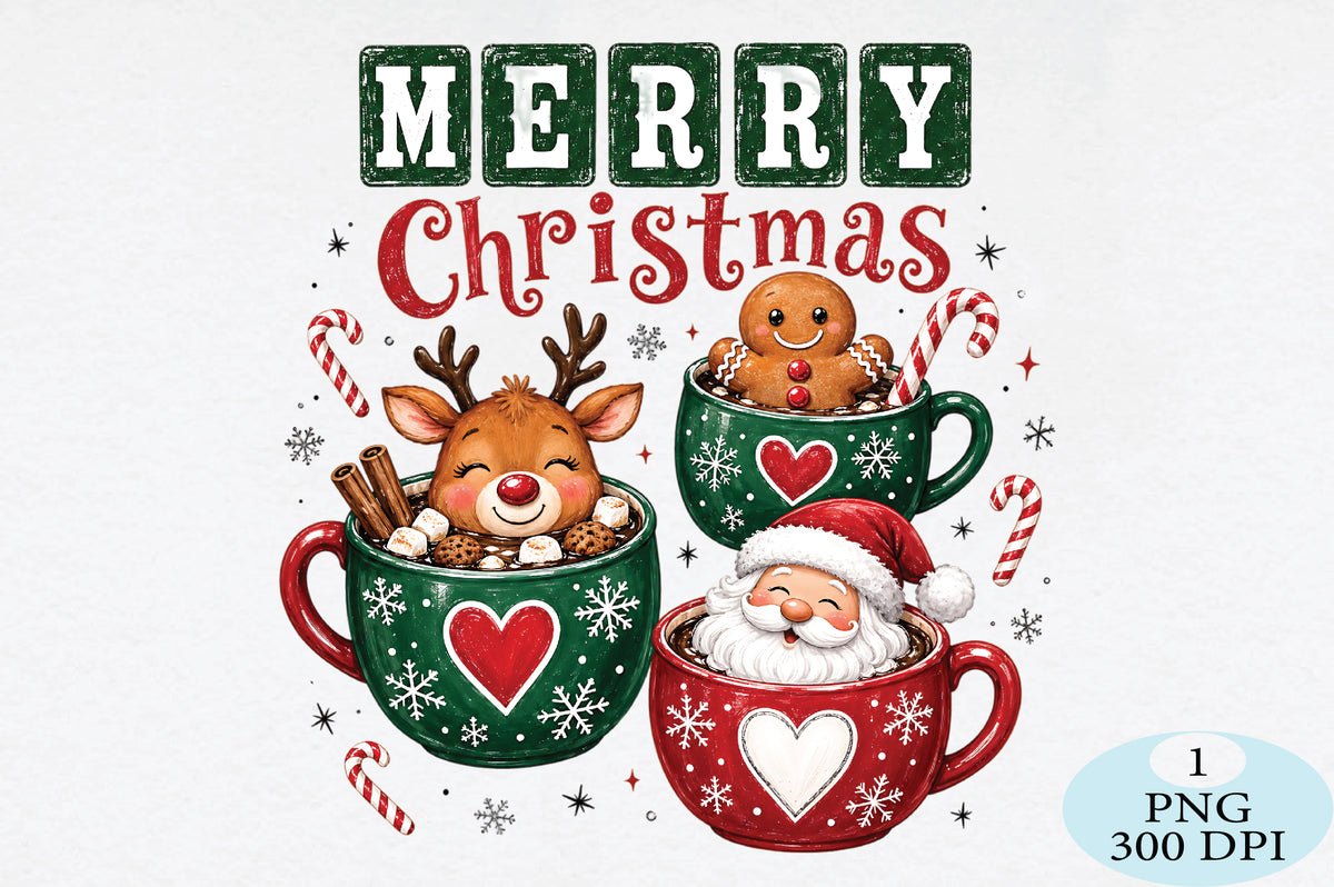 Merry Christmas Hot Cocoa Crew PNG