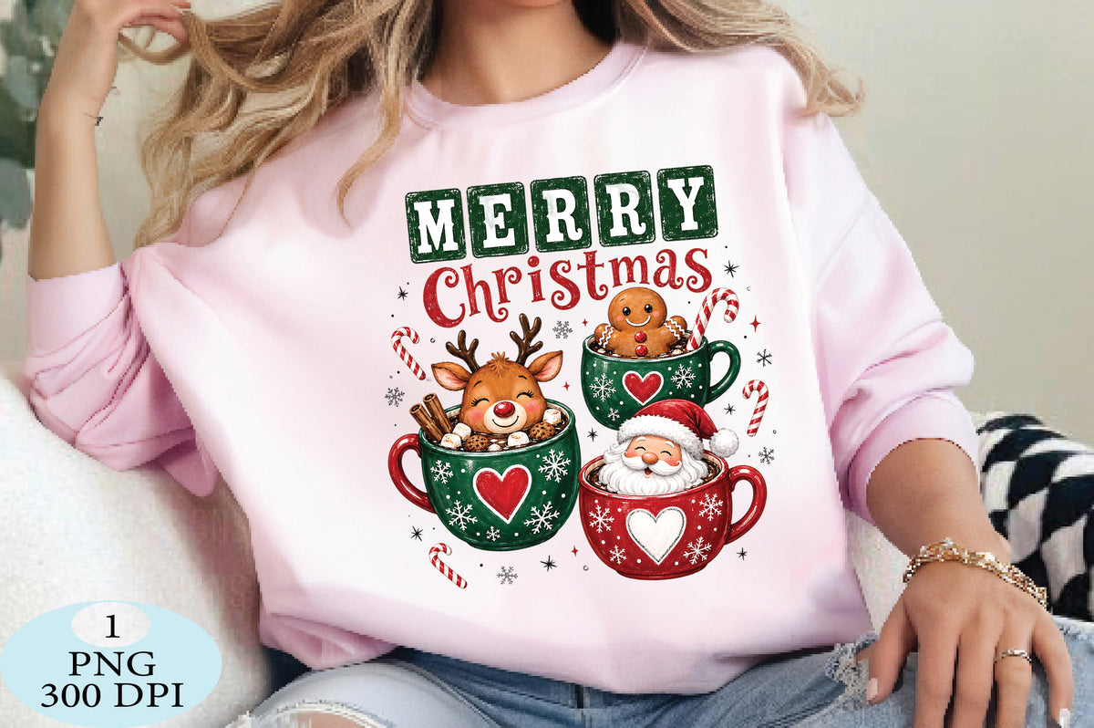 Merry Christmas Hot Cocoa Crew PNG