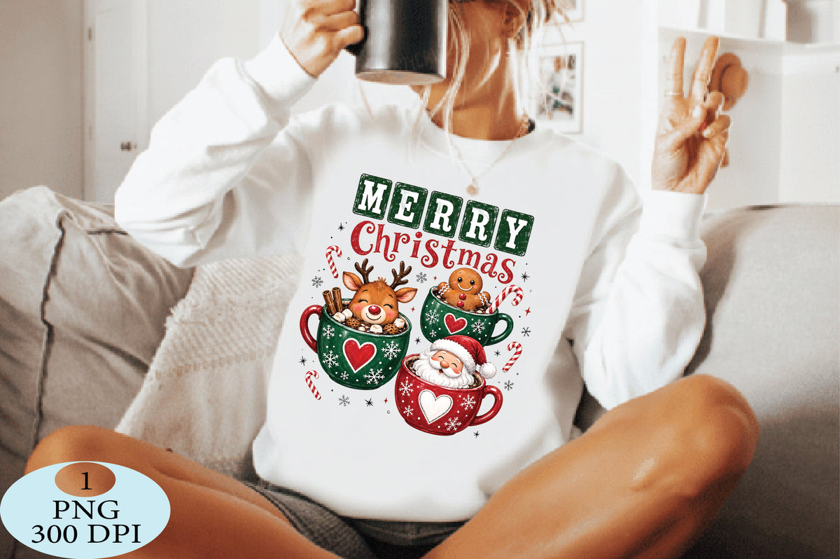Merry Christmas Hot Cocoa Crew PNG