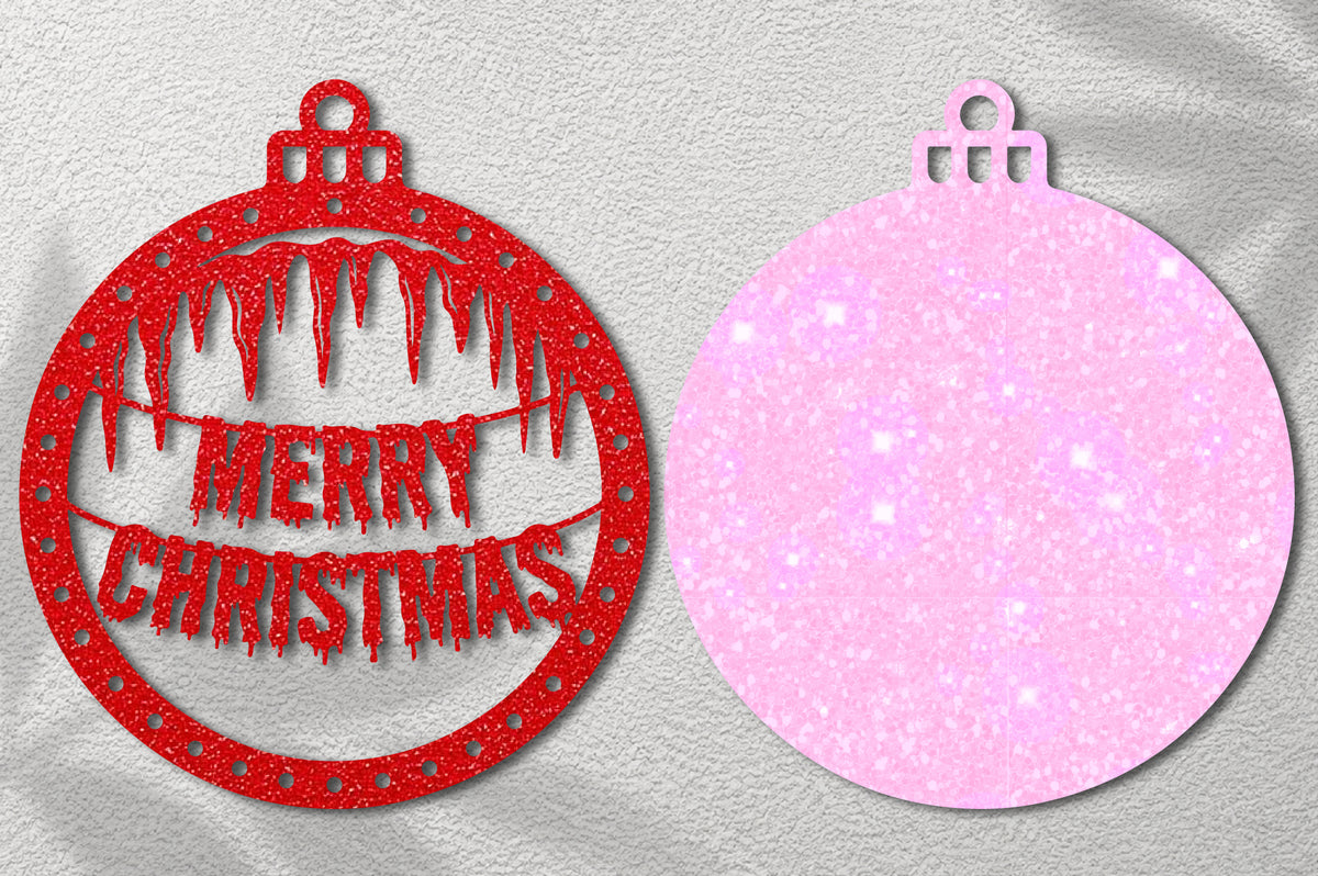 Merry Christmas Icicle Laser Cut SVG Ornament