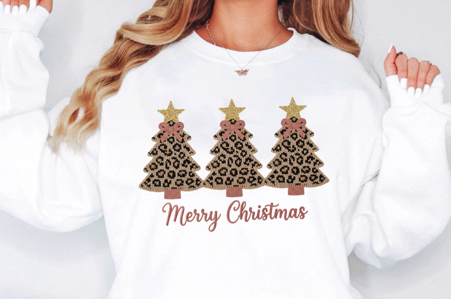 Leopard Christmas Tree Merry Christmas PNG Design