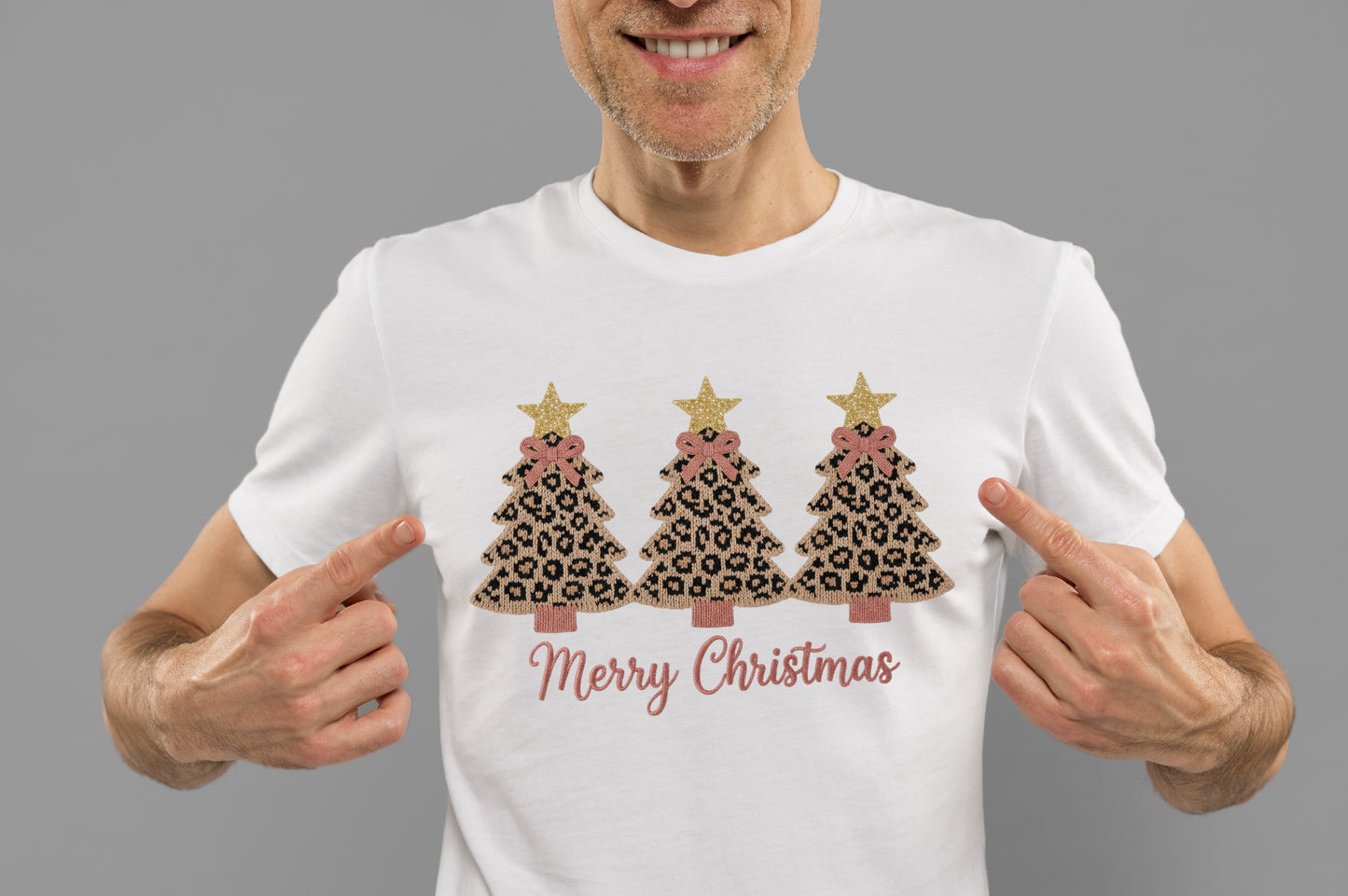 Leopard Christmas Trees Merry Christmas PNG
