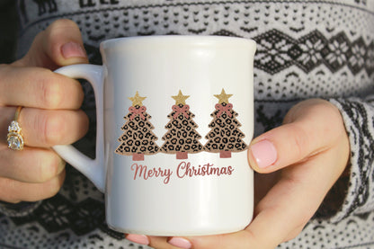 Leopard Christmas Tree Merry Christmas PNG Design