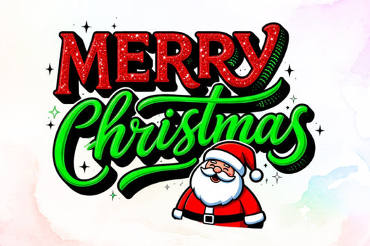 Merry Christmas Glitter PNG