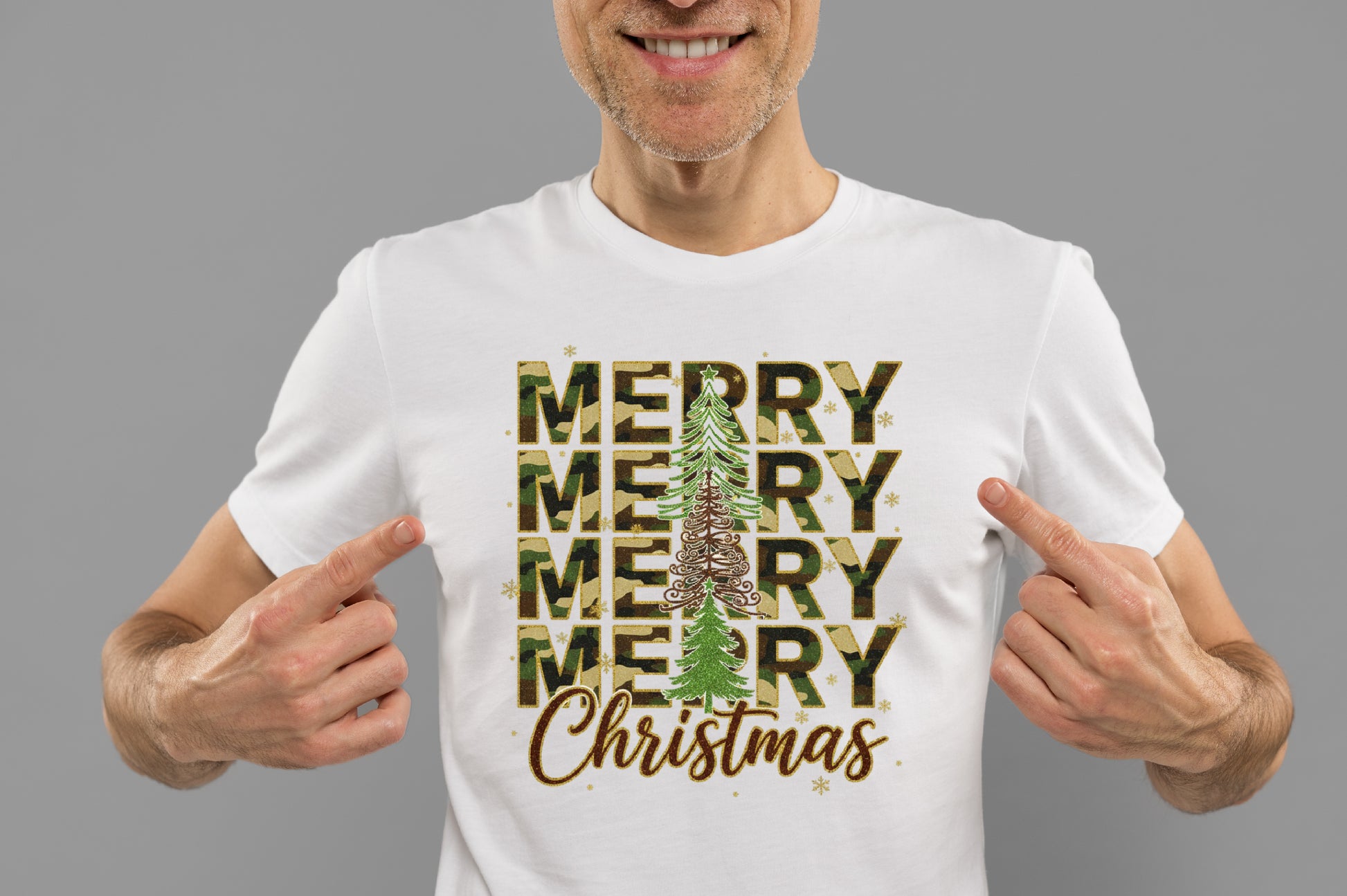 Camouflage Merry Christmas Tree PNG Military Holiday Sublimation