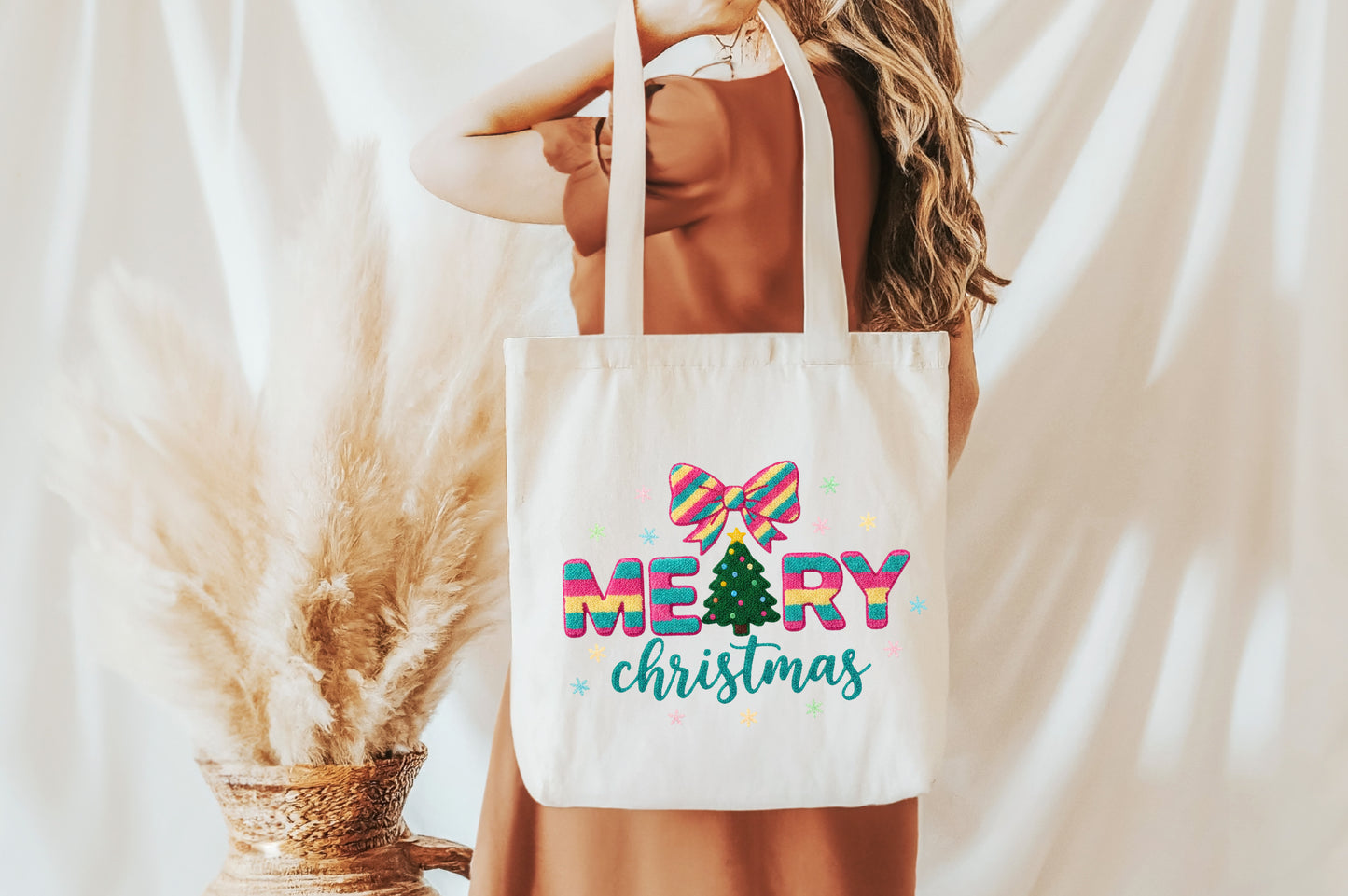Merry Christmas Colorful Holiday PNG Design