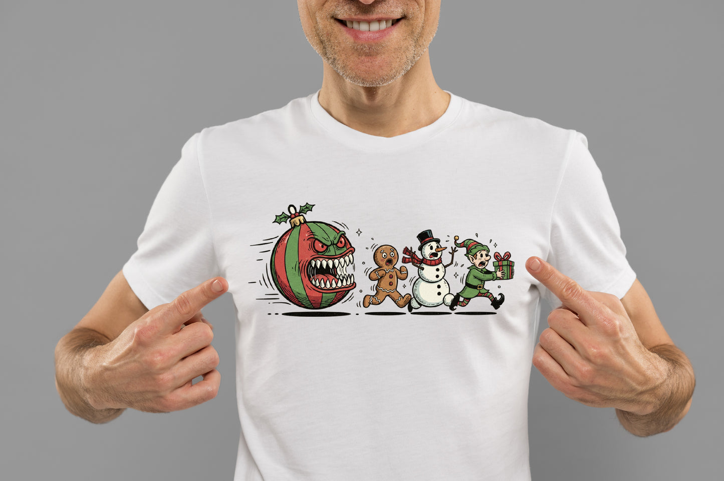 Funny Christmas Escape PNG Grumpy Pumpkin Gingerbread Snowman Elf