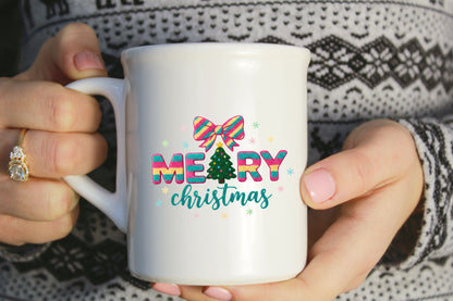 Merry Christmas Colorful Holiday PNG Design