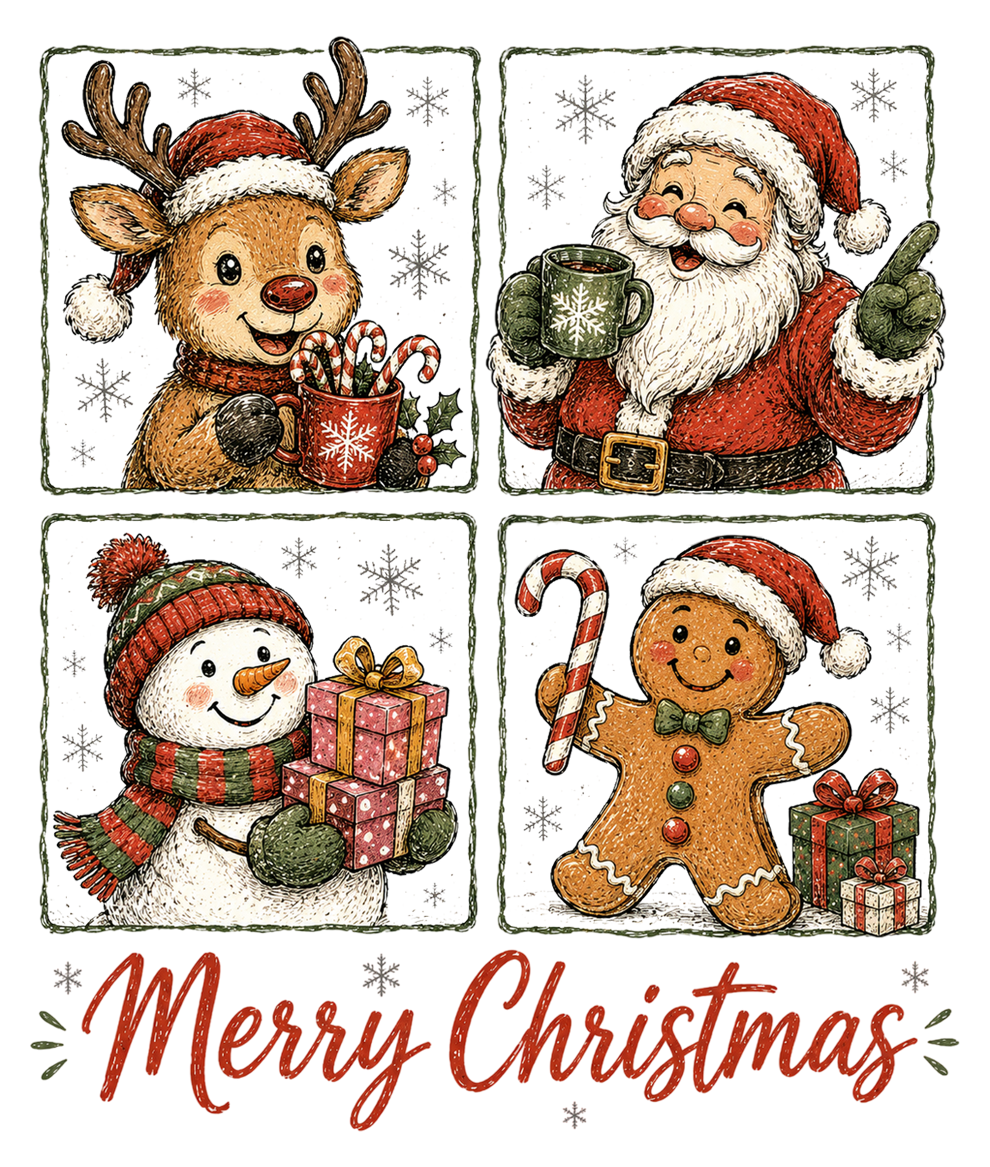 Merry Christmas Winter Characters Christmas PNG