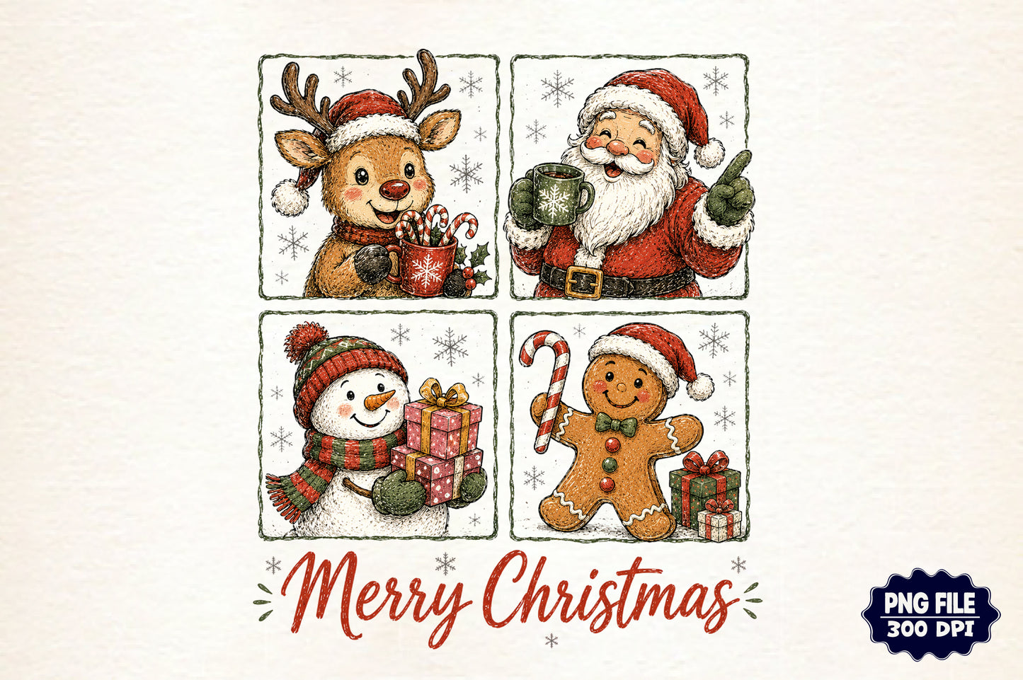 Merry Christmas Winter Characters Christmas PNG