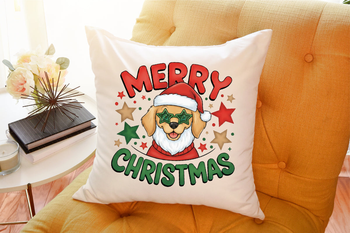Merry Christmas Santa Dog PNG