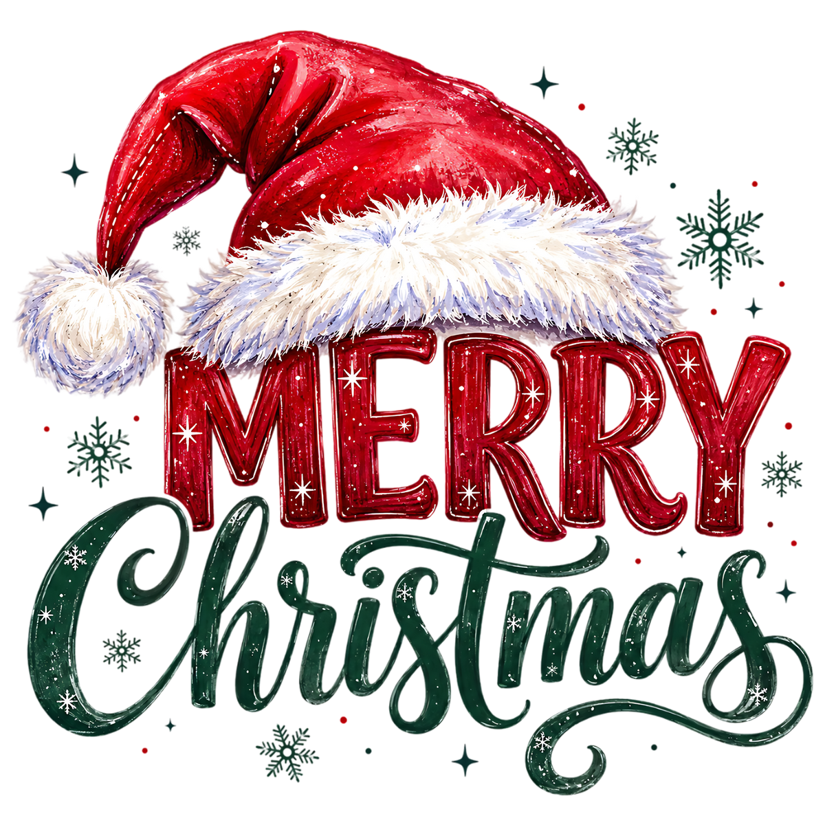 Merry Christmas Santa Hat PNG