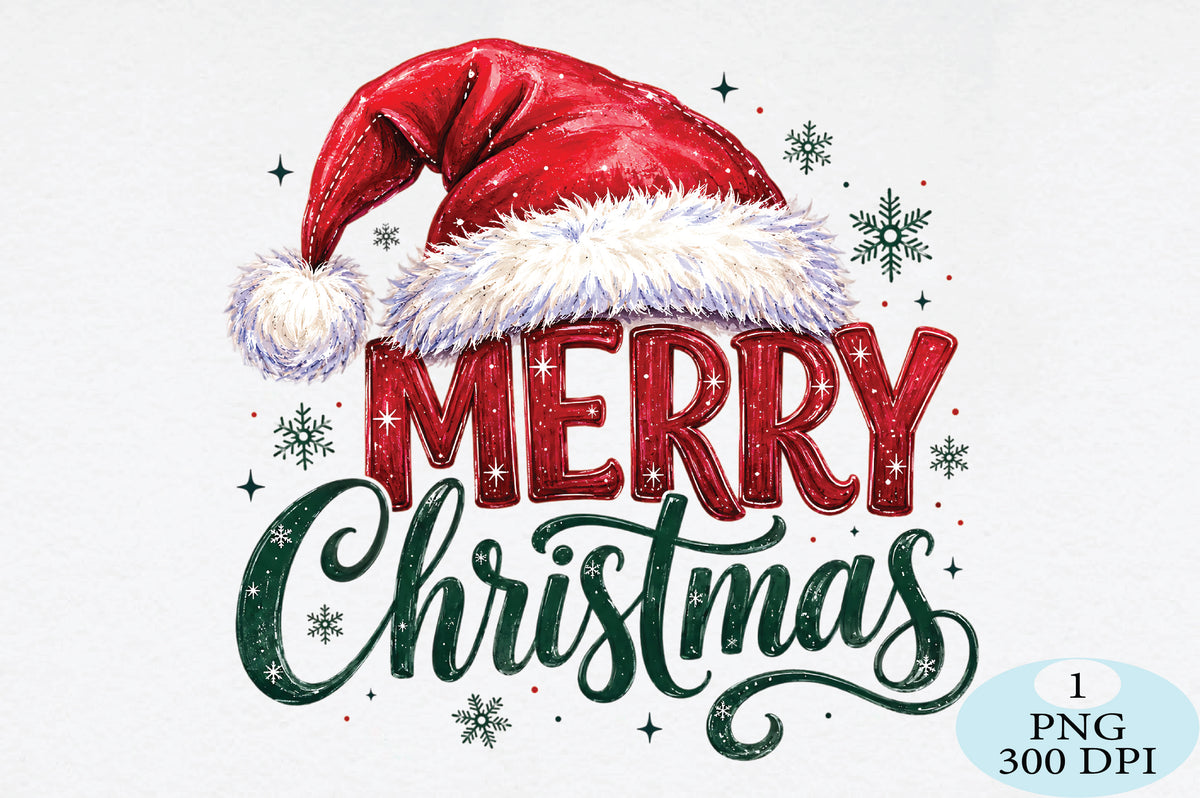 Merry Christmas Santa Hat PNG