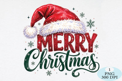 Merry Christmas Santa Hat PNG