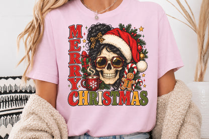 Merry Christmas Skull PNG