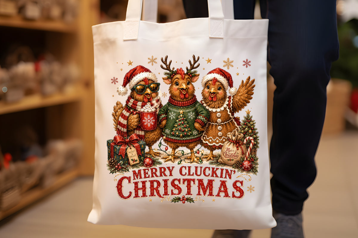 Merry Cluckin Christmas Chicken PNG
