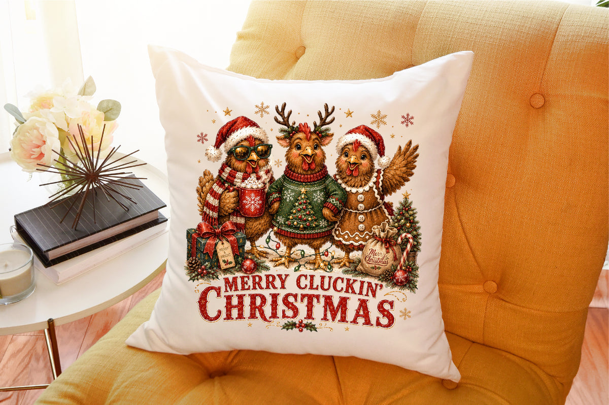 Merry Cluckin Christmas Chicken PNG