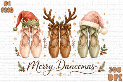 Merry Dancemas Christmas Ballet Shoes PNG