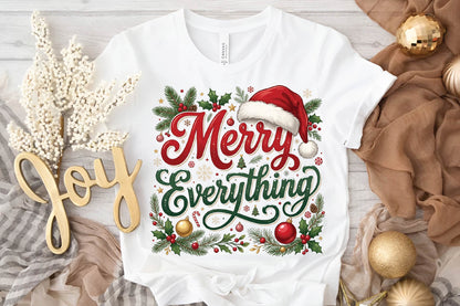 Merry Everything Christmas PNG, Christmas Sublimation Design, Holiday Shirt PNG, Merry Everything Graphic, Festive Christmas PNG