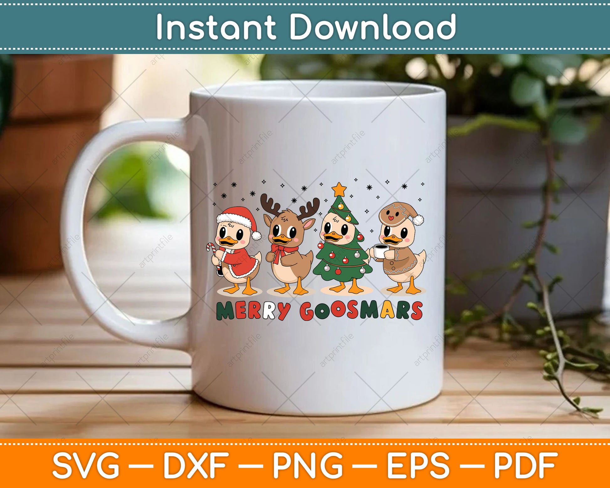 Funny Christmas SVG Silly Goose Funny Christmas T-Shirt Design