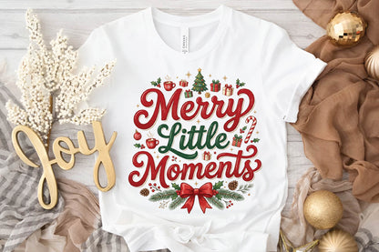 Merry Little Moments PNG, Christmas Sublimation Design, Holiday Shirt PNG, Merry Little Moments Christmas Graphic