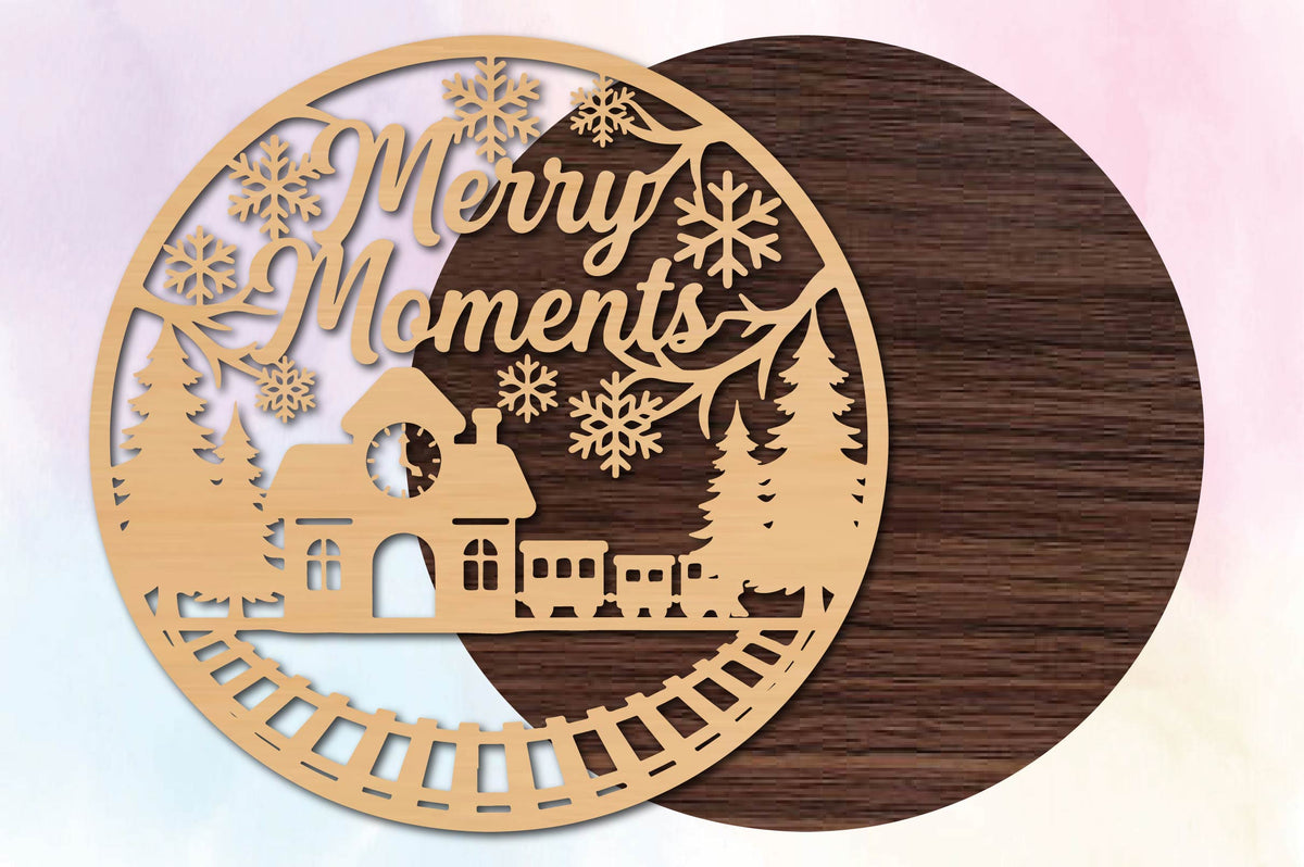 Merry Moments Christmas Train SVG