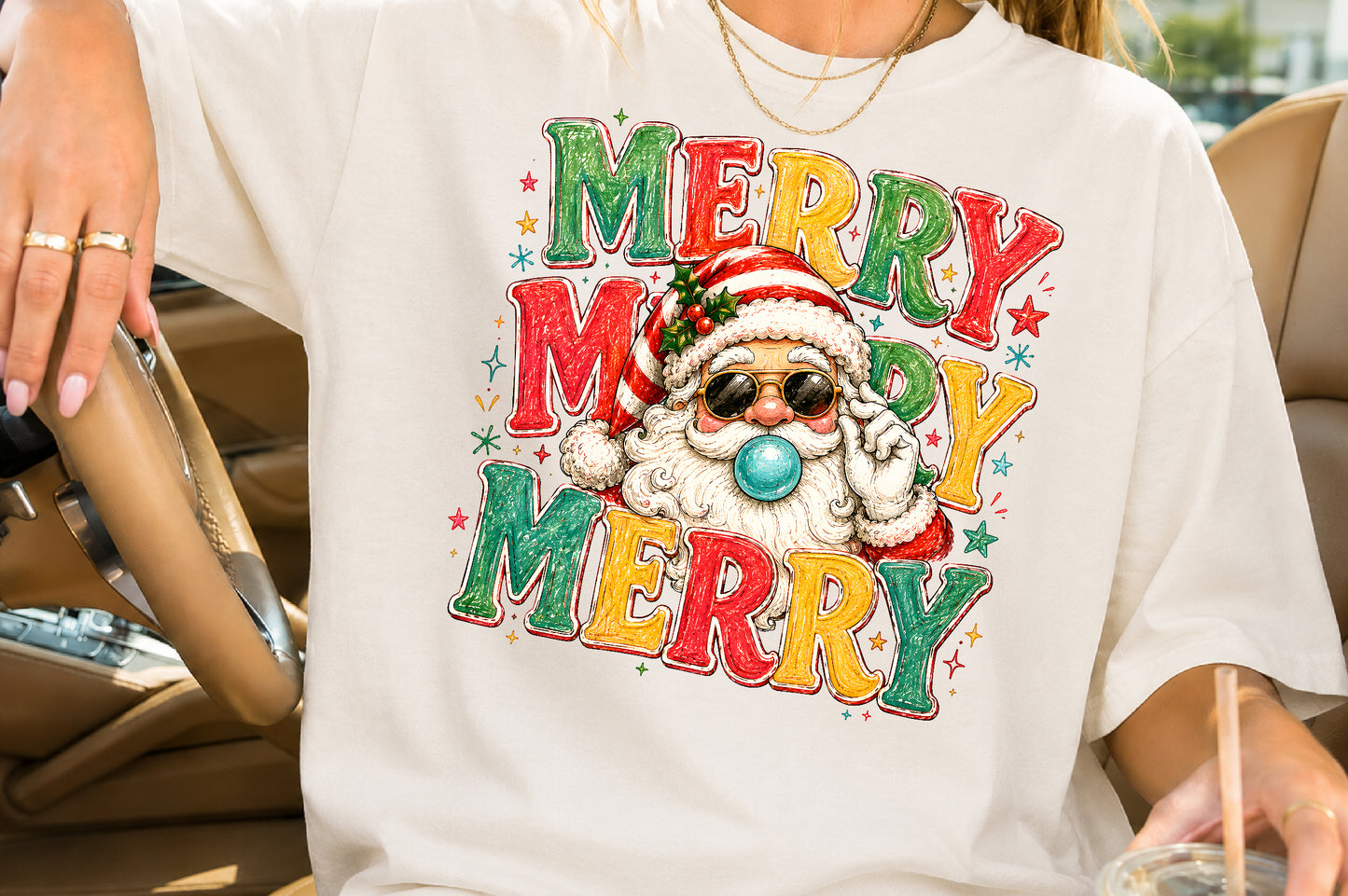Merry Santa Christmas PNG Sublimation